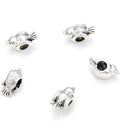 40pcs Cute Bird Symbol of Freedom and Hope Large Hole Animal Loose Beads (4.5mm Hole) Antique Silver Metal Spacer for DIY Craft Jewelry Making MEC-A9 - size: Bird