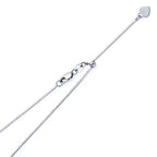 14k REAL Yellow OR White Gold Solid 0.8mm Box Length Adjustable Chain Necklace with Lobster Claw Clasp