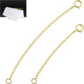 Gold Necklace Extender 14K, 925 Sterling Silver Necklace Extenders Gold Chain Bracelet Anklet Jewelry Extension for Women, 2 Piece Set (2, 3 Inches) - color: Gold, size: 2 3 inch