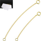 Gold Necklace Extender 14K, 925 Sterling Silver Necklace Extenders Gold Chain Bracelet Anklet Jewelry Extension for Women, 2 Piece Set (2, 3 Inches) - color: Gold, size: 2 3 inch