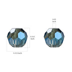 200PCS 8MM Blue Round Crystal Glass Beads for Jewelry Making, DIY Craft - color: Blue, size: 8mm