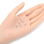 100pcs 4mm (0.16 Inch) Small Crimp Bead Knot Cover End Caps 18K White Gold Plated Copper Brass for DIY Craft Jewelry Making CF108-4 - color: White gold, size: 4mm (0.16 inch) - 100pcs