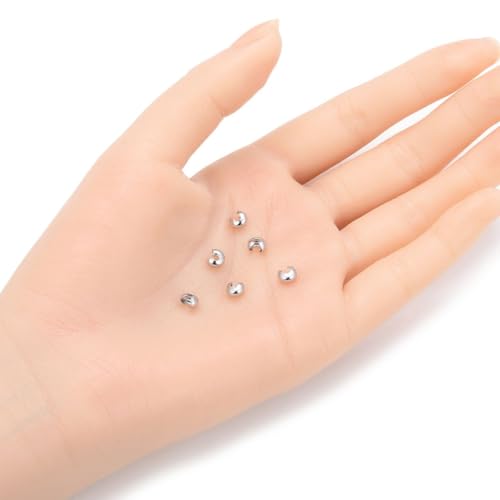100pcs 4mm (0.16 Inch) Small Crimp Bead Knot Cover End Caps 18K White Gold Plated Copper Brass for DIY Craft Jewelry Making CF108-4 - color: White gold, size: 4mm (0.16 inch) - 100pcs