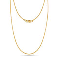 Box Chain Necklace for Women | 14K Gold-Plated 0.8mm Thin Box Chain Necklace | Women's Jewelry Gifts for Her - color: Length 16 Inches (Women's Choker Length)