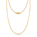 Box Chain Necklace for Women | 14K Gold-Plated 0.8mm Thin Box Chain Necklace | Women's Jewelry Gifts for Her - color: Length 24 Inches