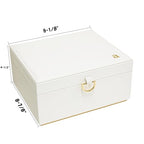 COLLECTIVE HOME - Monogram Jewelry Box with Mirror, Custom Gold Letter Engraving, Elegant Jewelry Organizer with Removable Tray, Ideal Gift for Mother’s Day, Girlfriend, Birthday (g) - color: g