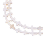 Beadthoven 40pcs Cross Shell Beads Natural Freshwater Shell Rosary Cross Bead Charm Mini Religious Jesus Christian Loose Beads DIY Rosary Necklace Easter Jewelry Making Supplies White 9.5-10x6.5mm - color: Shell cross 10mm