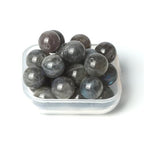 100Pcs Natural Stone 6mm Grey Moonstone Round Loose Gemstone Energy Healing Beads Hole Size 1mm DIY Smooth Beads for Bracelet Necklace Earrings Jewelry Making - color: Grey Moonstone, size: 6mm
