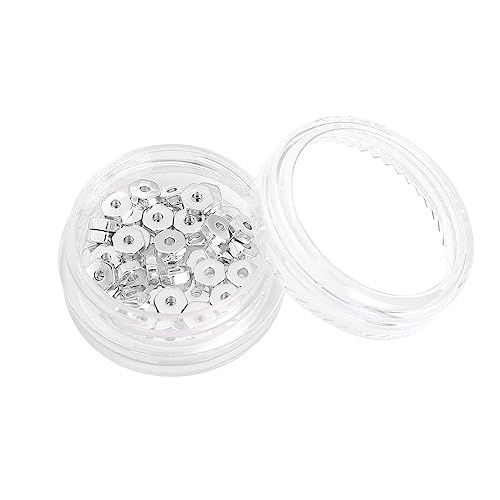 BEADIA Silver Plated Hexagon Spacer Beads 4x1.5mm 50pcs for Jewelry Making Findings Non Tarnish - color: Silver, size: 4x1.5mm Hexagon