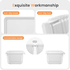 【Military Grade】A-LuGei Drawer Organizer,【𝟱𝗦𝗶𝘇𝗲】Makeup organizer,【Holds 177 Items】Bathroom Organizers and Storage,Organization and Storage,Desk Drawer Organizer for Vanity【Clear】