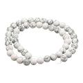 HARFINGTON 50pcs Natural Stone Beads 6mm White Turquoise Round Gemstone Stone Loose Beading Real Genuine Smooth Balls Bead for Jewelry Making Bracelets Necklace Earrings DIY - color: White Turquoise, size: 6mm