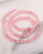 Natural Stone Beads 6-8mm Rose Quartz Oval Irregular Freeform Tumbled Loose Gemstone Beads for Jewelry Making 15 Inch Strand 50-55 Pcs - color: Rose Quartz-1 strand15”-approx. 55 beads