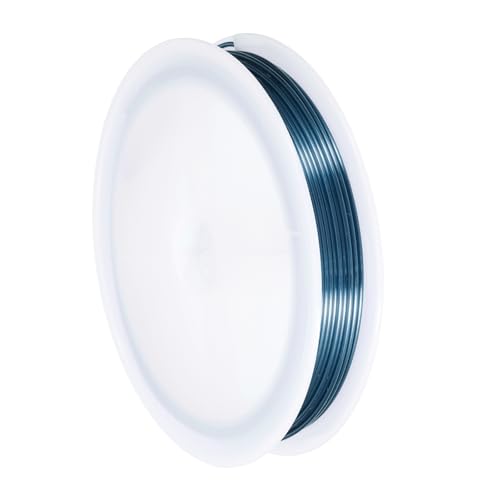 MECCANIXITY 18 Gauge Copper Wire for Jewelry Making Tarnish Resistant Beading Wire for Jewelry Making Crafts Supplies, Blue,30FT - color: Blue, size: 18 Gaugex30FT