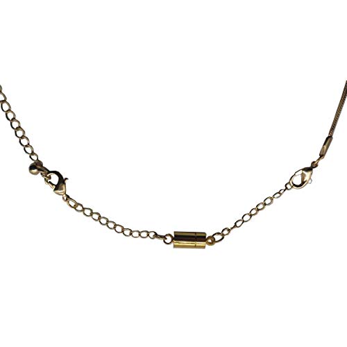 Zpsolution Magnetic Necklace Clasps with Extender Chains Lobster Clasps Lead Cadmium Free and Nickel Release Free Set/2 Gold-Silver - color: Chains Glod and Silver