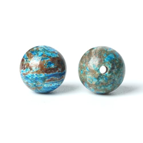 100Pcs Natural Stone 6mm Blue Pattern Agate Round Loose Gemstone Energy Healing Beads Hole Size 1mm DIY Smooth Beads for Bracelet Necklace Earrings Jewelry Making - color: Blue Pattern Agate, size: 6mm