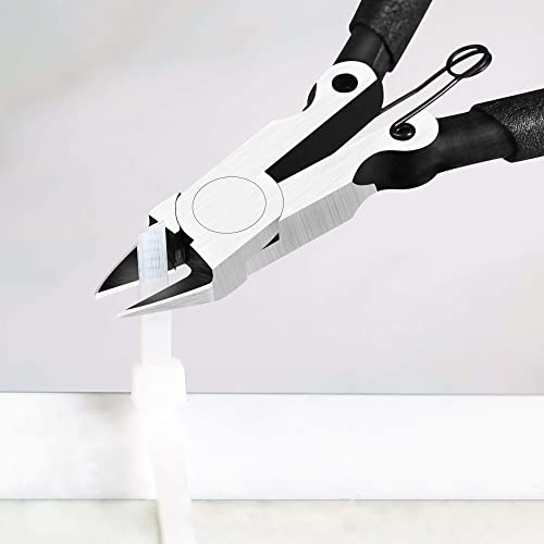 BOENFU 5 inch Flush Cutters Precision Wire Cutters Wire Snips Small Wire Nippers, Ideal for Crafts, Model, Electronics, Zip Ties, Jewelry Making - color: 5 Inches