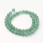 45Pcs Natural Green Aventurine Beads 8mm Round Natural Gemstone Beads Smooth Loose Spacer Bead for DIY Craft Bracelet Necklace Earrings Jewelry Making Supplies - color: Natural Green Aventurine