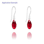 200pcs Czech 12mm Faceted Teardrop Briolette Crystal Glass Loose Beads Pendant Drop Spacer Bulk Crystal AB for DIY Jewelry Making CCT2-2 - color: Crystal AB, size: 12x6mm - 200pcs
