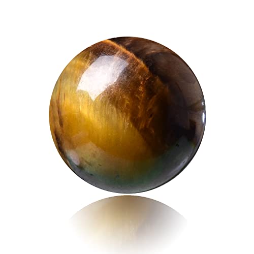 100pcs Natural Stone Round Genuine Loose Smooth Crystal Beads Gemstone for DIY Charm Bracelet Necklace Earring Jewelry Making Accessories - color: Tiger Eye, size: 8MM（100pcs）