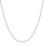 BORUO 925 Sterling Silver Cable Chain Necklace| Waterproof 14K Gold Plated Cable Chain | 1mm 1.5mm Italian Silver Necklace with Lobster Claw Clasp 14-30 Inch - color: Sterling Silver 1mm, size: 20 Inch
