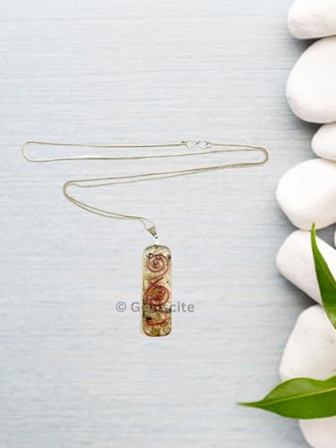 Crystal Necklace Pendant for Women Men - Orgone Necklace Pendant of Healing Crystal for Protection-Spiritual Jewelry - color: Rainbow Moonstone