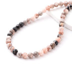 6mm 60pcs DIY Natural Pink Zebra Stone Beads Round Healing Crystal Gemstone Loose Beads for Jewelry Making Handmade Bracelet Necklace - color: Pink Zebra, size: 6mm