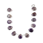 Cherry Blossom Beads Amethyst 12x15mm Faceted Top-drilled Gemstone Teardrop Beads - 12 pcs/ 8 Inch Strand - color: Amethyst