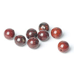 100Pcs Natural Stone 6mm Red Blood Jasper Round Loose Gemstone Energy Healing Beads Hole Size 1mm DIY Smooth Beads for Bracelet Necklace Earrings Jewelry Making - color: Blood Jasper, size: 6mm