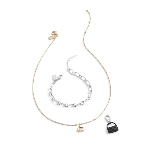 COACH Women's Collectible Signature Jewelry Charm - color: Tabby Black/Rhodium