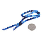 6mm Blue Agate Faceted Gemstone Round Loose Beads Strand 15.5-16" DIY Jewelry Making - color: Blue Agate