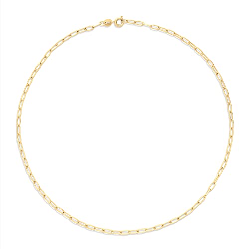 Amazon Essentials 14K Gold Plated Paperclip Chain Necklace - color: Yellow Gold, size: 16"