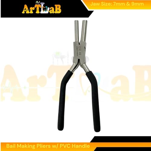 Bail Making Pliers with PVC Grip Handle | for Making S-Hooks, Ear Loops, Jump Loops, Bail, and More - German Stainless Steel ((6-IN-1) 2mm to 9mm Loops) - size: (6-IN-1) 2mm to 9mm Loops