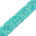 Natural Peruvian Amazonite Gemstone 4mm Faceted Cube Square Loose Beads 16 Inch for DIY Jewelry Making Beads - color: Peruvian Amazonite