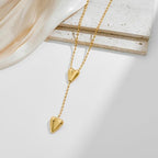 Gold Silver Necklace for Women Y Chain Adjustable Gold Long Necklaces Fashion Dainty Jewelry - color: gold H
