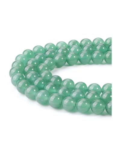 Jovivi 96pcs 8mm Green Aventurine Round Stone Beads for Jewelry Making - color: Green Aventurine