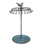 Golden Turquoise Bird Rotating Necklace Holder Bracelet Stand/Jewelry Organizer/Jewelry Tree - color: Golden Turquoise