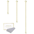 3 Pcs 925 Sterling Silver Necklace Extenders for Women Durable Strong Removable Necklace Bracelet Anklet Extension Jewelry Making Chains - color: 2 4 6 Inch, Gold
