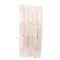 BEADIA Natural Rose Quartz Crystal Tube Beads 13x4mm 30pcs Cylinder Loose Semi Gemstone Beads for Jewelry Making Design - color: Rose Quartz Cylinder