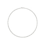 Amazon Essentials 14k Gold or Sterling Silver Plated Figaro Chain Necklace - color: Silver, size: 20", style: 4 mm