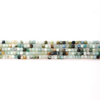 Faceted Natural Amazonite 2-3mm Cube Square Loose Beads Gemstone Small Loose Beads Healing Crystal Energy Stone for DIY Jewelry Making 15" - color: Amazonite2