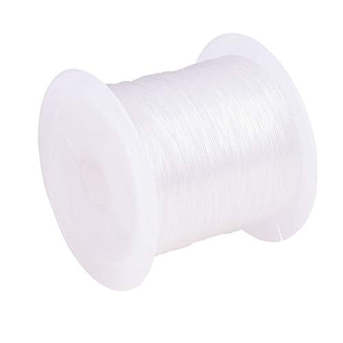 PH PandaHall 0.45mm Crystal Beading Cords Clear Fishing Line Invisible Nylon Thread Jewelry String Wire Cord String for Party Christmas Decor Seed Beads Jewelry Bracelet Making 30 Yards - size: 0.45mm