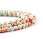 Blue Imperial Jasper Beads for Jewelry Making Stone Bead Bracelets Chakra Round Gemstone Beads Bulk, 45pcs 8mm Jasper Stone - color: Blue Imperial Jasper, size: 8mm