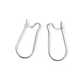 JGFinds Stainless Steel Ear Wire Hooks, 48 Pack Earring Findings, Secure Lock Kidney Wires - Teardrop Dangle 3/4 Inch - size: 3/4 Inch Long