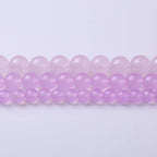 Round Loose Beads Natural Gem Beads Crystal Energy Stone Beads for Jewelry Making 15" (Purple Chalcedony, 8MM) - color: Purple Chalcedony, size: 8mm