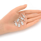 200pcs 21mm Glue On Jewelry Bail Pendant Clasp Antique Silver 12mm (0.5 Inch) Rectangle Flat Pad Base Bulk for DIY Craft Jewelry Making MC-P4 - color: Antique silver, size: 21mm (0.83") Rectangle- 200pcs