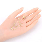 20pcs Adabele Brushed Raw Brass 16mm Filigree Moon Connector Component Earring Findings No Plated/Coated for Jewelry Craft Making CF-C3 - size: Filigree Moon (16mm)