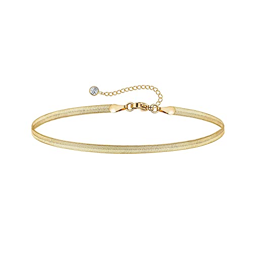DEARMAY 14K Gold Plated Ankle Bracelets Set for Women Waterproof, Anklets for Women Cuban Link Layered Pack Jewelry Gift - color: Gold Anklet-P