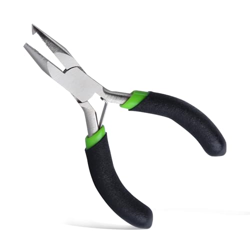 Mini Split Ring Pliers Jewelry Pliers 3" Split Ring Tool Jump Ring Opener Split Keychain Pliers Opening Pliers for Jewelry Making Beading Crafting