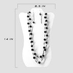 14 Inch Tall White Velvet Necklace & Earing Display Stands for Selling, Foldable Jewelry Display Stands for Shows(set of 8)