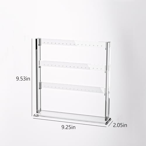 Coward Acrylic Earring Holder Stand, Tabletop Earring Jewelry Easel Display, Earring Jewelry Holder Organizer for Home Use or Store Selling Show (3layer)